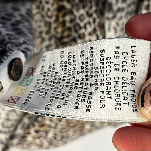 Dalia Collection Shirt Women's med Brown Animal Print Tunic Blouse Rayon - Picture 5 of 11